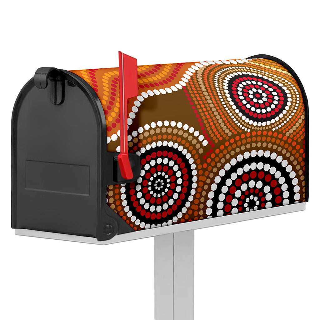 Australian Aboriginal Dot Print Mailbox Cover