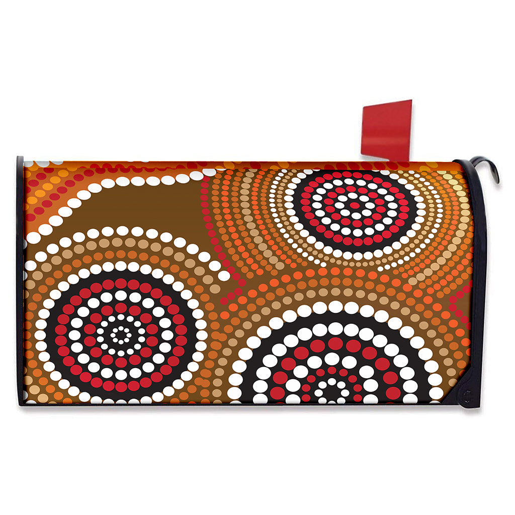Australian Aboriginal Dot Print Mailbox Cover