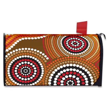 Australian Aboriginal Dot Print Mailbox Cover