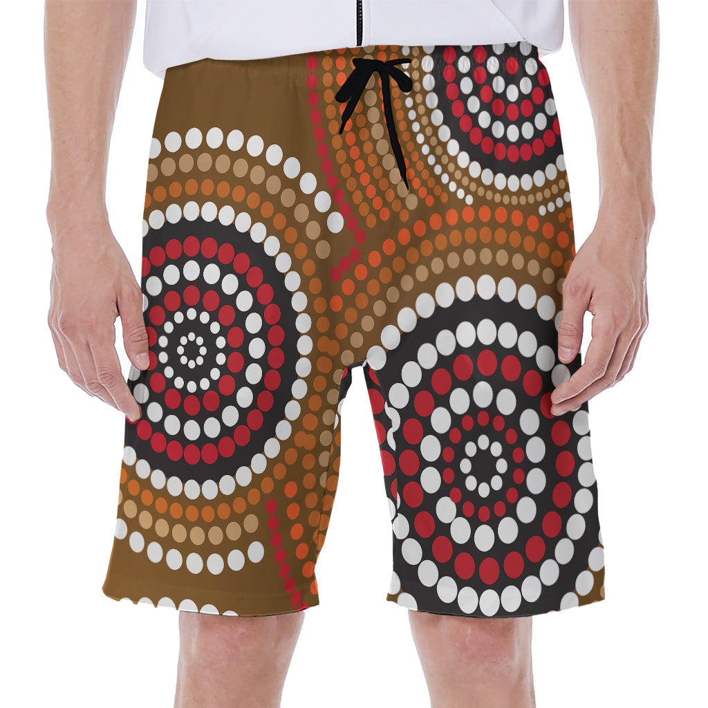 Australian Aboriginal Dot Print Men's Beach Shorts