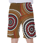 Australian Aboriginal Dot Print Men's Beach Shorts