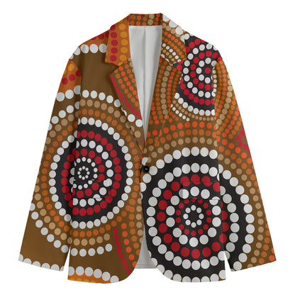 Australian Aboriginal Dot Print Men's Blazer