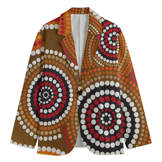 Australian Aboriginal Dot Print Men's Blazer