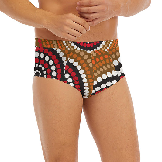 Australian Aboriginal Dot Print Men's Briefs