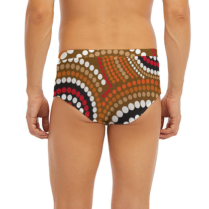 Australian Aboriginal Dot Print Men's Briefs