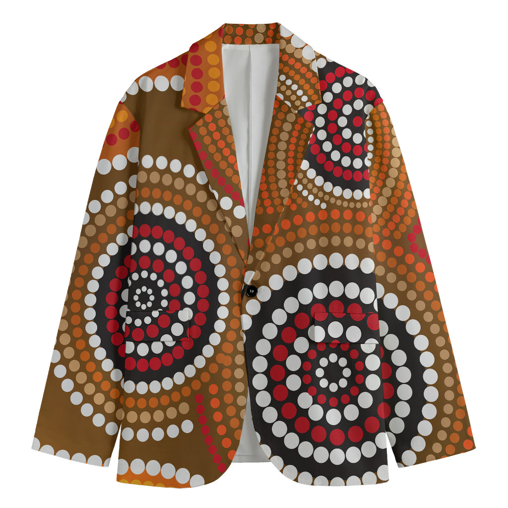 Australian Aboriginal Dot Print Men's Cotton Blazer