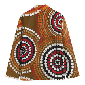 Australian Aboriginal Dot Print Men's Cotton Blazer