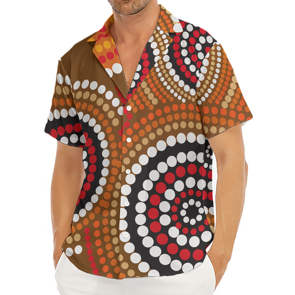 Australian Aboriginal Dot Print Men's Deep V-Neck Shirt