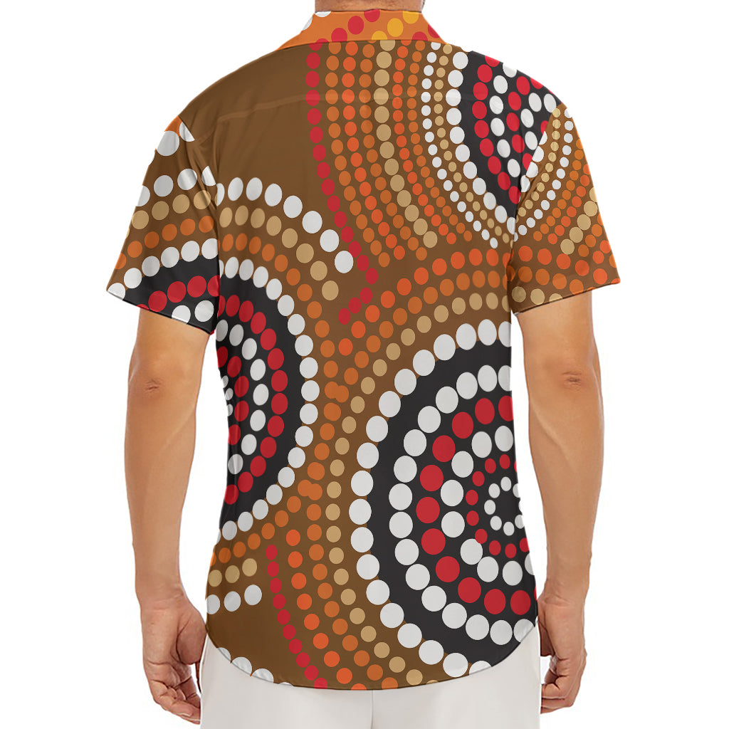 Australian Aboriginal Dot Print Men's Deep V-Neck Shirt