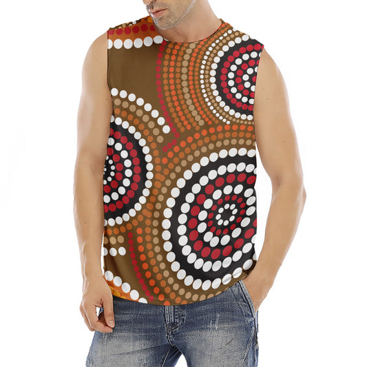 Australian Aboriginal Dot Print Men's Fitness Tank Top
