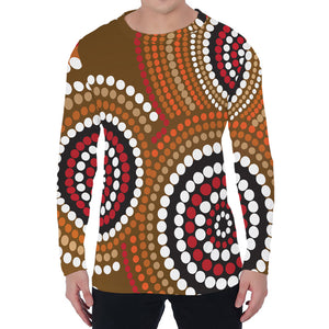 Australian Aboriginal Dot Print Men's Long Sleeve T-Shirt