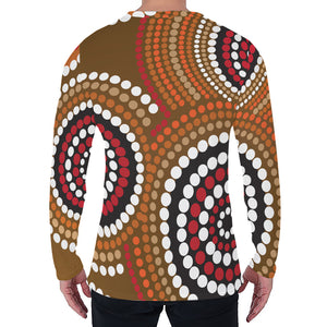 Australian Aboriginal Dot Print Men's Long Sleeve T-Shirt