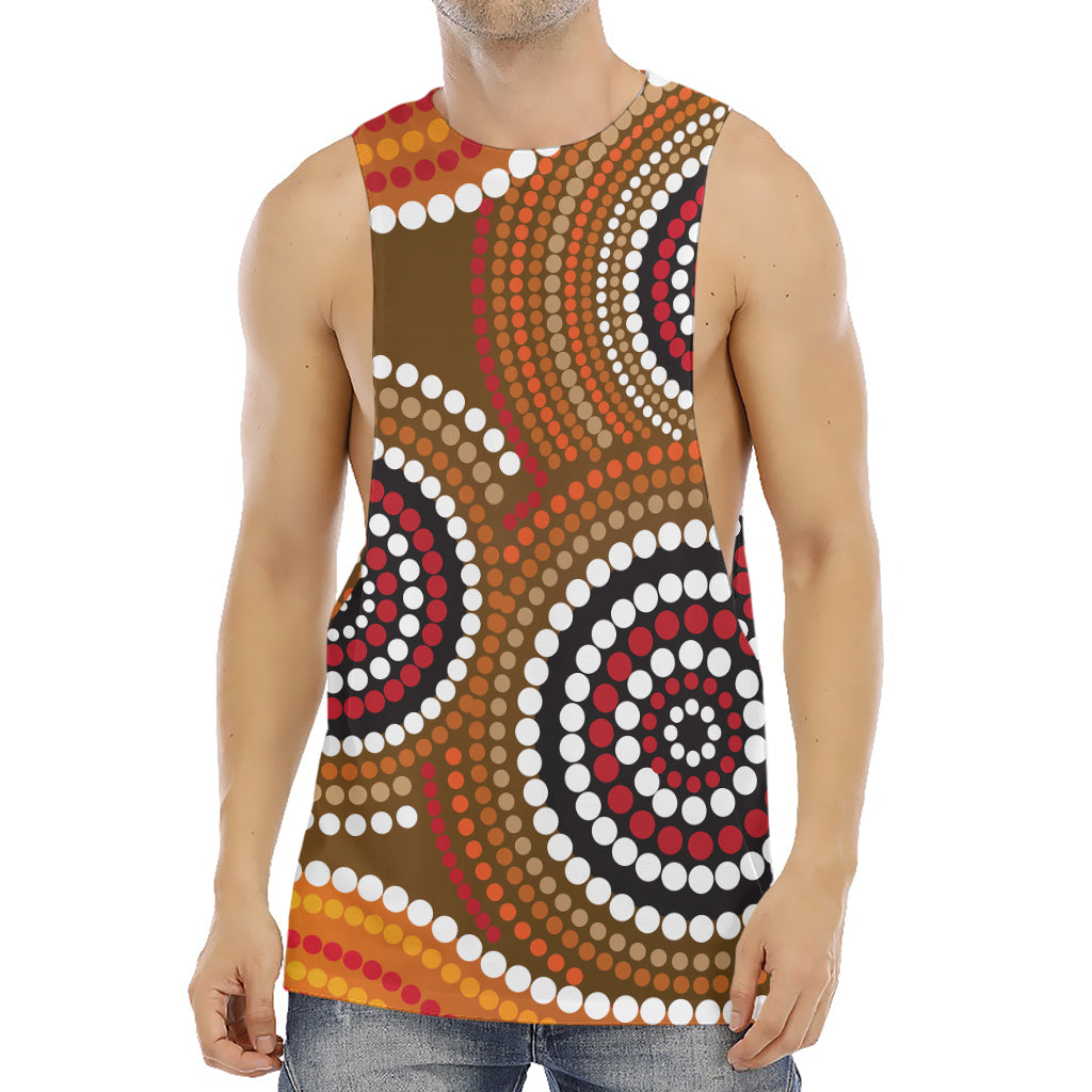 Australian Aboriginal Dot Print Men's Muscle Tank Top