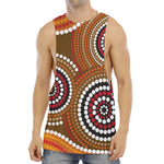 Australian Aboriginal Dot Print Men's Muscle Tank Top
