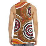 Australian Aboriginal Dot Print Men's Muscle Tank Top