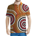 Australian Aboriginal Dot Print Men's Polo Shirt