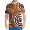 Australian Aboriginal Dot Print Men's Polo Shirt