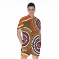 Australian Aboriginal Dot Print Men's Romper