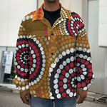 Australian Aboriginal Dot Print Men's Shirt Jacket