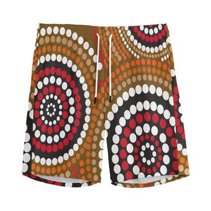 Australian Aboriginal Dot Print Men's Sports Shorts