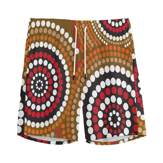 Australian Aboriginal Dot Print Men's Sports Shorts