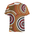 Australian Aboriginal Dot Print Men's Athletic T-Shirt