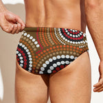 Australian Aboriginal Dot Print Men's Swim Briefs