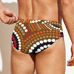 Australian Aboriginal Dot Print Men's Swim Briefs