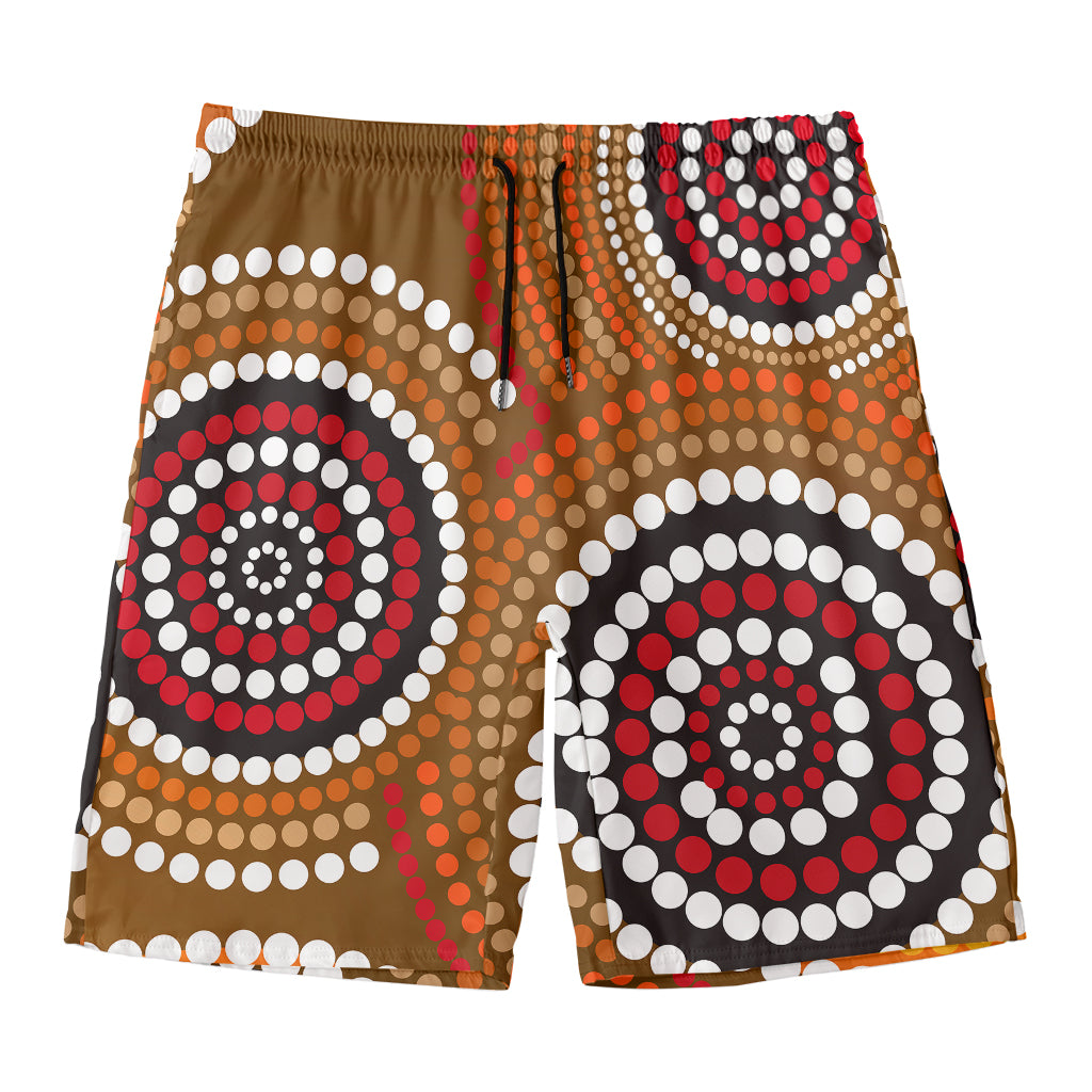 Australian Aboriginal Dot Print Men's Swim Trunks