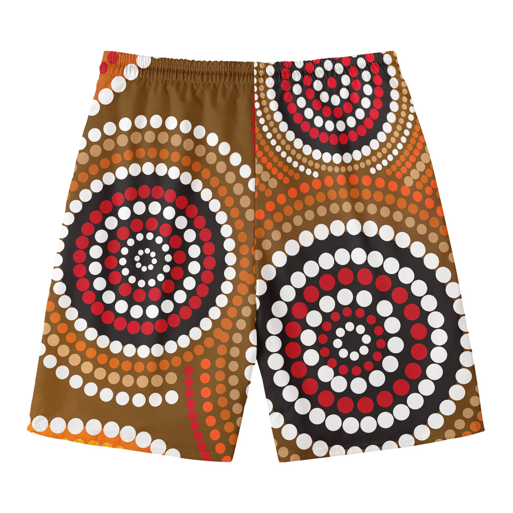 Australian Aboriginal Dot Print Men's Swim Trunks
