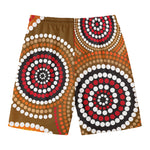 Australian Aboriginal Dot Print Men's Swim Trunks