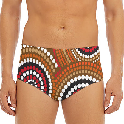 Australian Aboriginal Dot Print Men's Triangle Swim Briefs