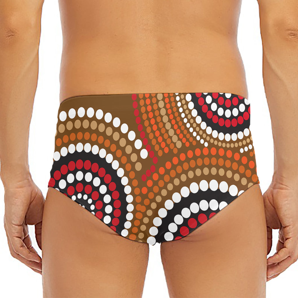 Australian Aboriginal Dot Print Men's Triangle Swim Briefs