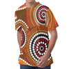 Australian Aboriginal Dot Print Men's Velvet T-Shirt