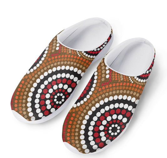 Australian Aboriginal Dot Print Mesh Casual Shoes
