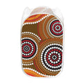Australian Aboriginal Dot Print Mesh Laundry Hamper