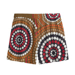 Australian Aboriginal Dot Print Mesh Shorts
