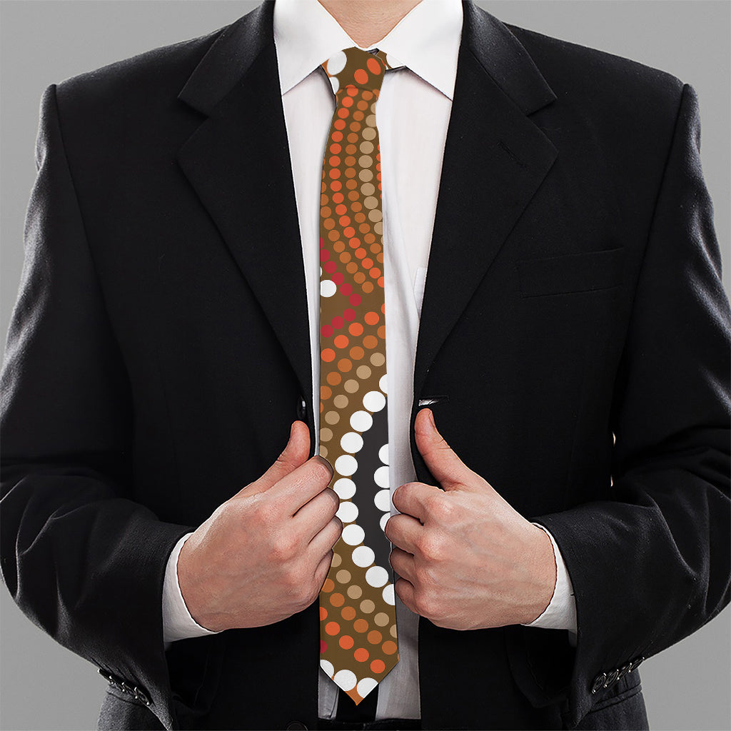 Australian Aboriginal Dot Print Necktie
