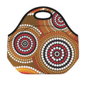 Australian Aboriginal Dot Print Neoprene Lunch Bag