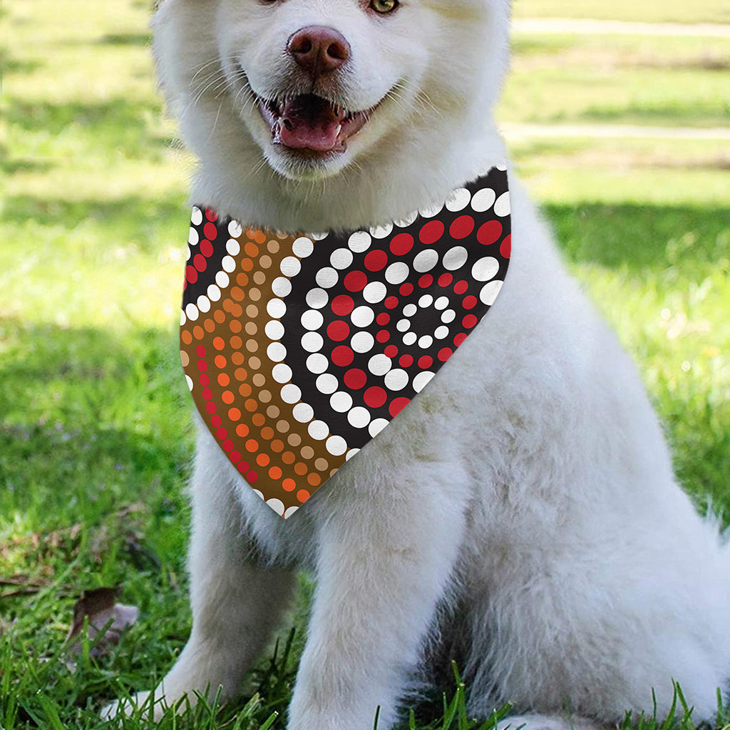 Australian Aboriginal Dot Print Over The Collar Dog Bandana