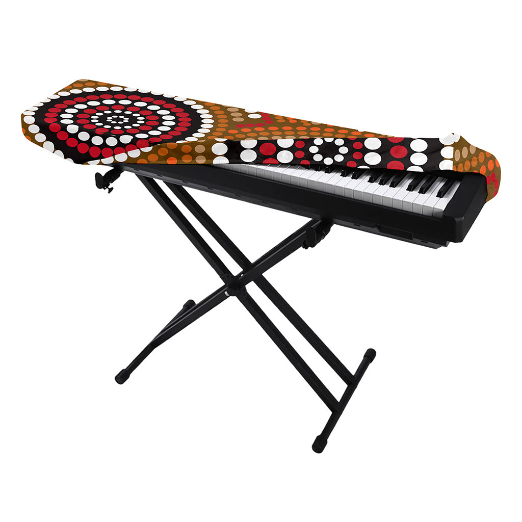 Australian Aboriginal Dot Print Piano Keyboard Cover