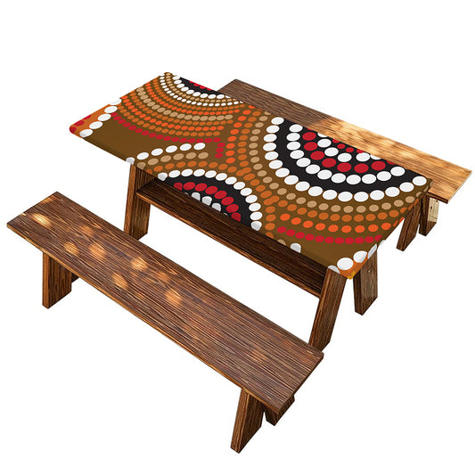 Australian Aboriginal Dot Print Picnic Table Cover