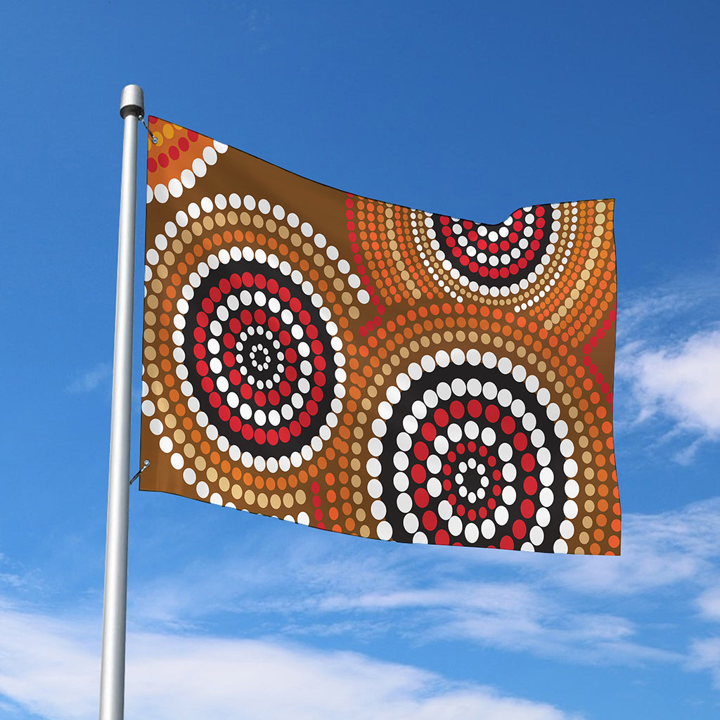Australian Aboriginal Dot Print Polyester Flag