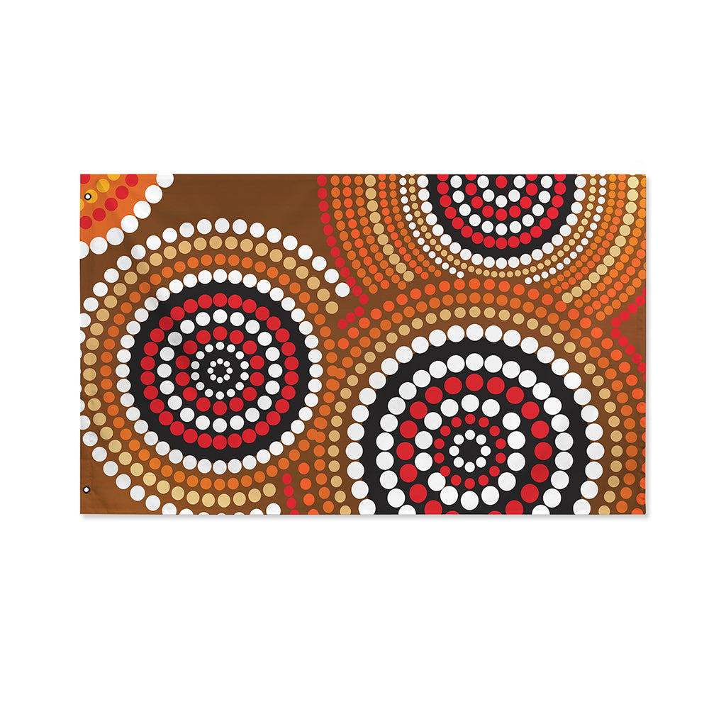 Australian Aboriginal Dot Print Polyester Flag