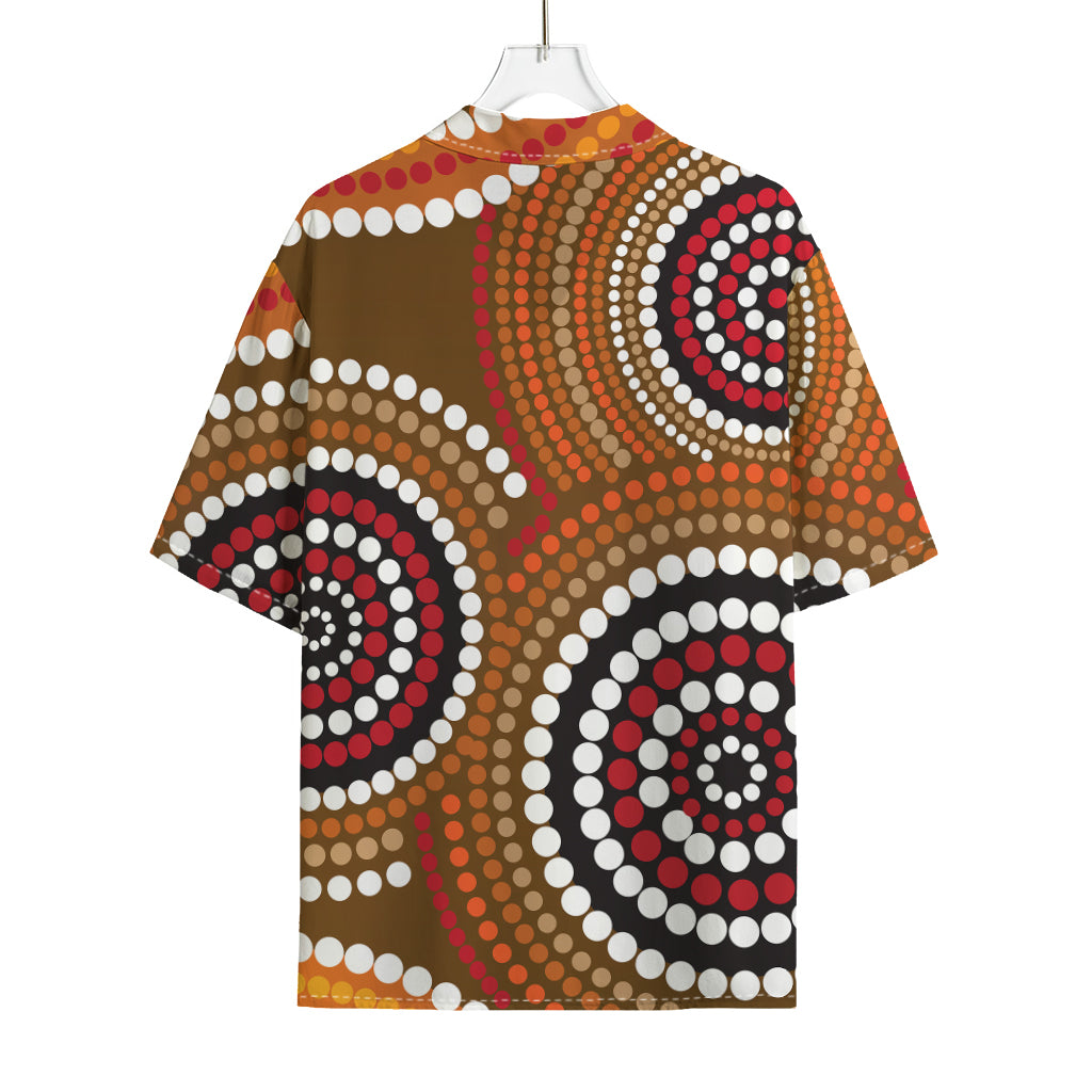 Australian Aboriginal Dot Print Rayon Hawaiian Shirt