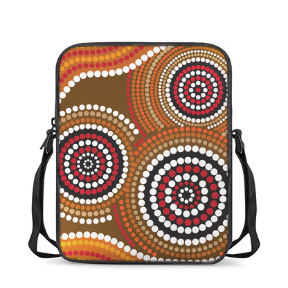 Australian Aboriginal Dot Print Rectangular Crossbody Bag
