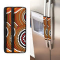 Australian Aboriginal Dot Print Refrigerator Handle Covers