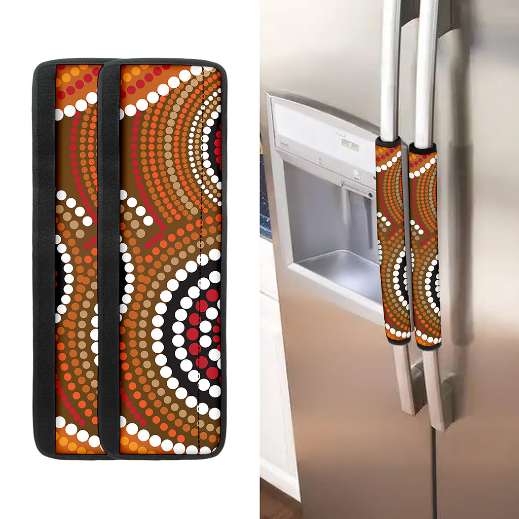 Australian Aboriginal Dot Print Refrigerator Handle Covers