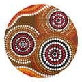 Australian Aboriginal Dot Print Round Blanket