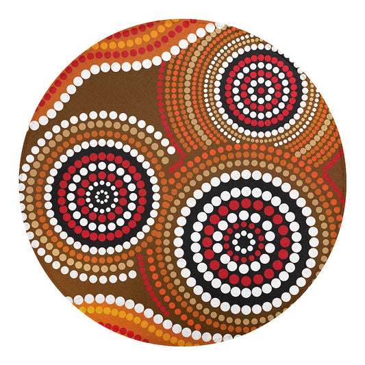 Australian Aboriginal Dot Print Round Blanket